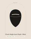 Classic Single-Layer Niqab in Black — front view (sample image)