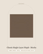Classic Single-Layer Niqab in Mocha — detail view (sample image)
