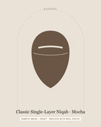 Classic Single-Layer Niqab in Mocha — front view (sample image)