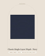 Classic Single-Layer Niqab in Navy — detail view (sample image)