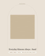 Everyday Kimono Abaya in Sand — detail view (sample image)
