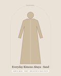 Everyday Kimono Abaya in Sand — front view (sample image)