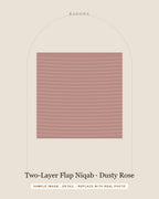 Two-Layer Flap Niqab in Dusty Rose — detail view (sample image)